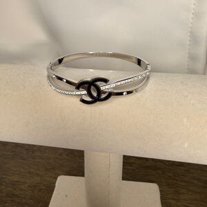 Silver and Black Women's Bracelet